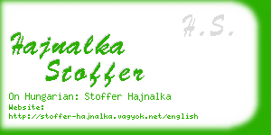 hajnalka stoffer business card